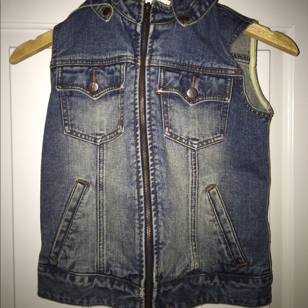 B.T Boy authentic sleeveless jean jacket